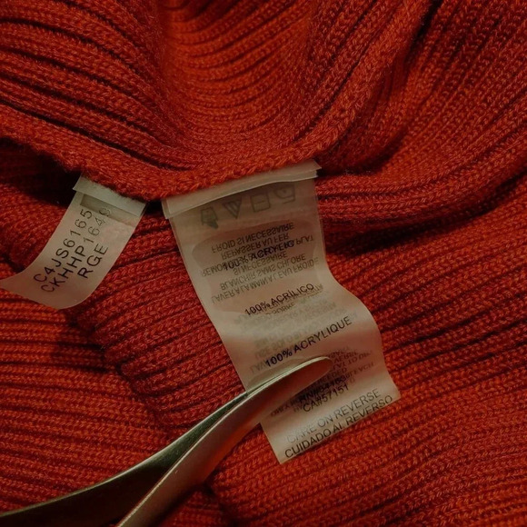 Calvin Klein Cool Red Crew Neck Sleeveless Shell Sweater Vest Top XL - Picture 10 of 11